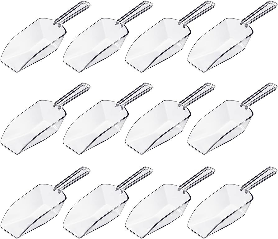 Clear Plastic Acrylic Kitchen Scoops Multi Purpose Ice Scoop for Wedding Ice Cream Candy Dessert ... | Amazon (US)