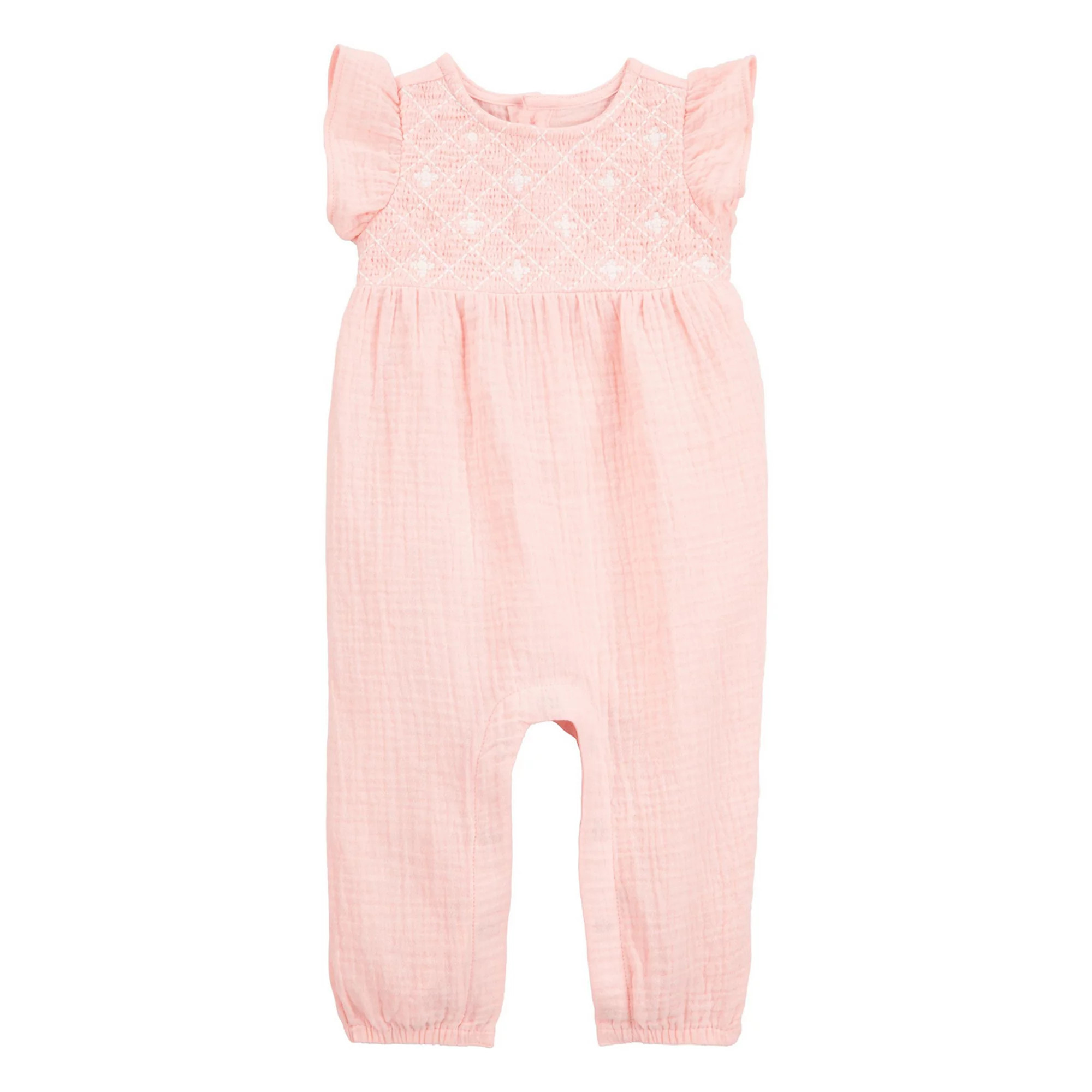 Baby Girls Carter's Cotton Gauze Jumpsuit | Kohl's