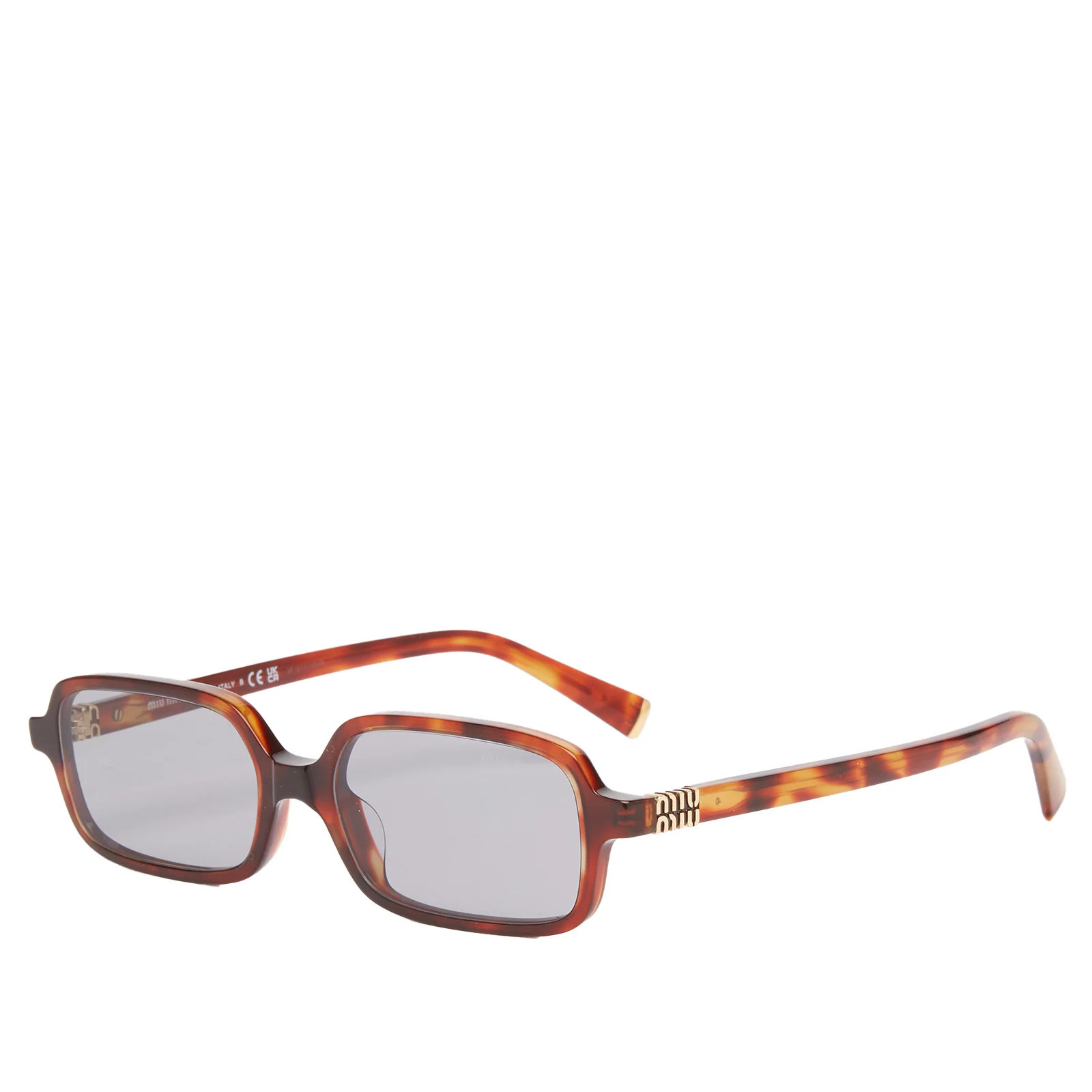 Miu Miu Eyewear Women's 0MU 11ZS Sunglasses in Havana Mahogany/Grey | END. Clothing