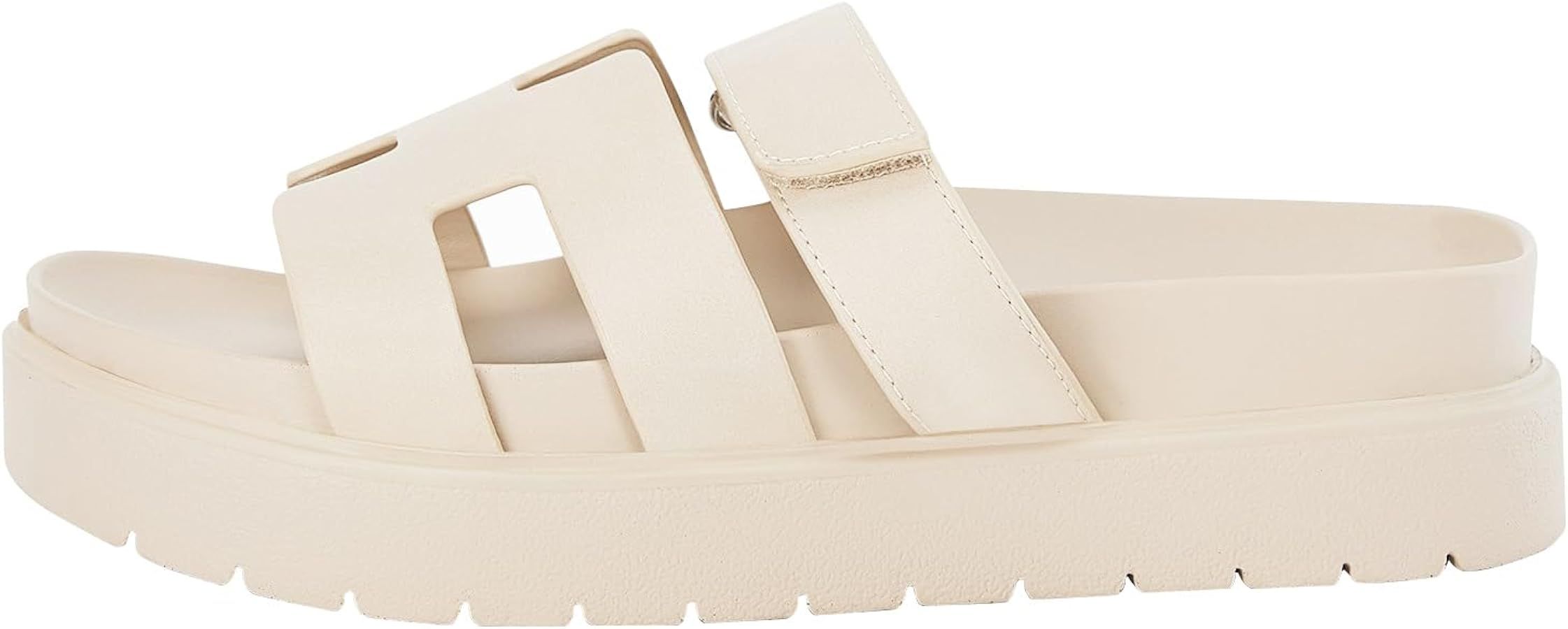 Women's Platform Slide Sandals Open Toe Non Slip Thick Sole Slip on Summer Shoes | Amazon (US)