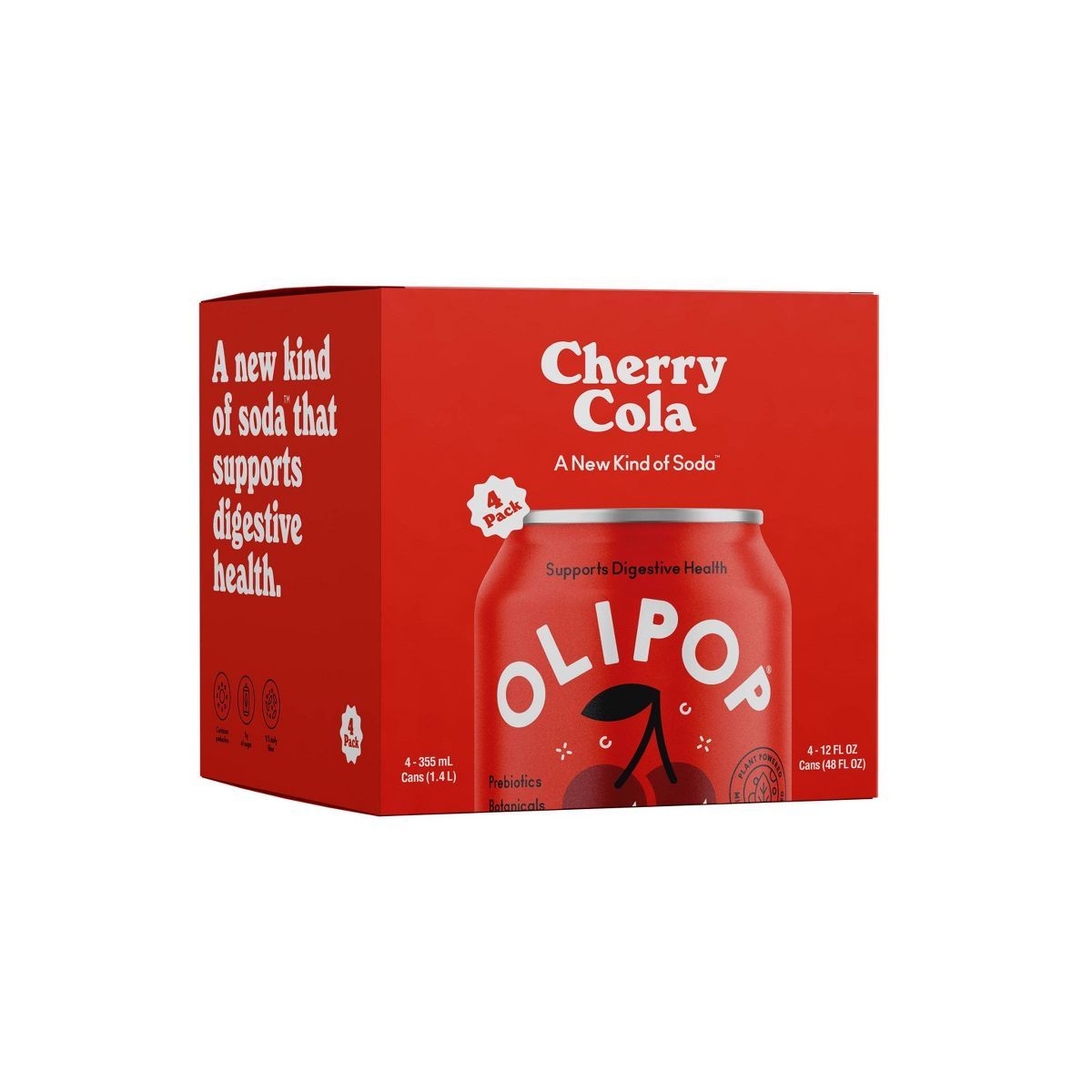 OLIPOP Cherry Cola Prebiotic Soda - 4ct/12 fl oz | Target