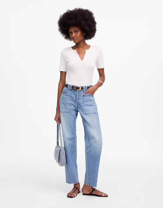 The Darted Barrel-Leg Jean | Madewell