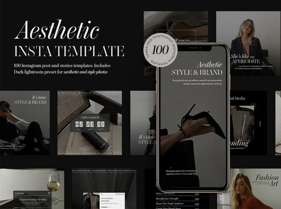 Aesthetic Instagram Templates for Posts and Stories Canva and - Etsy | Etsy (US)