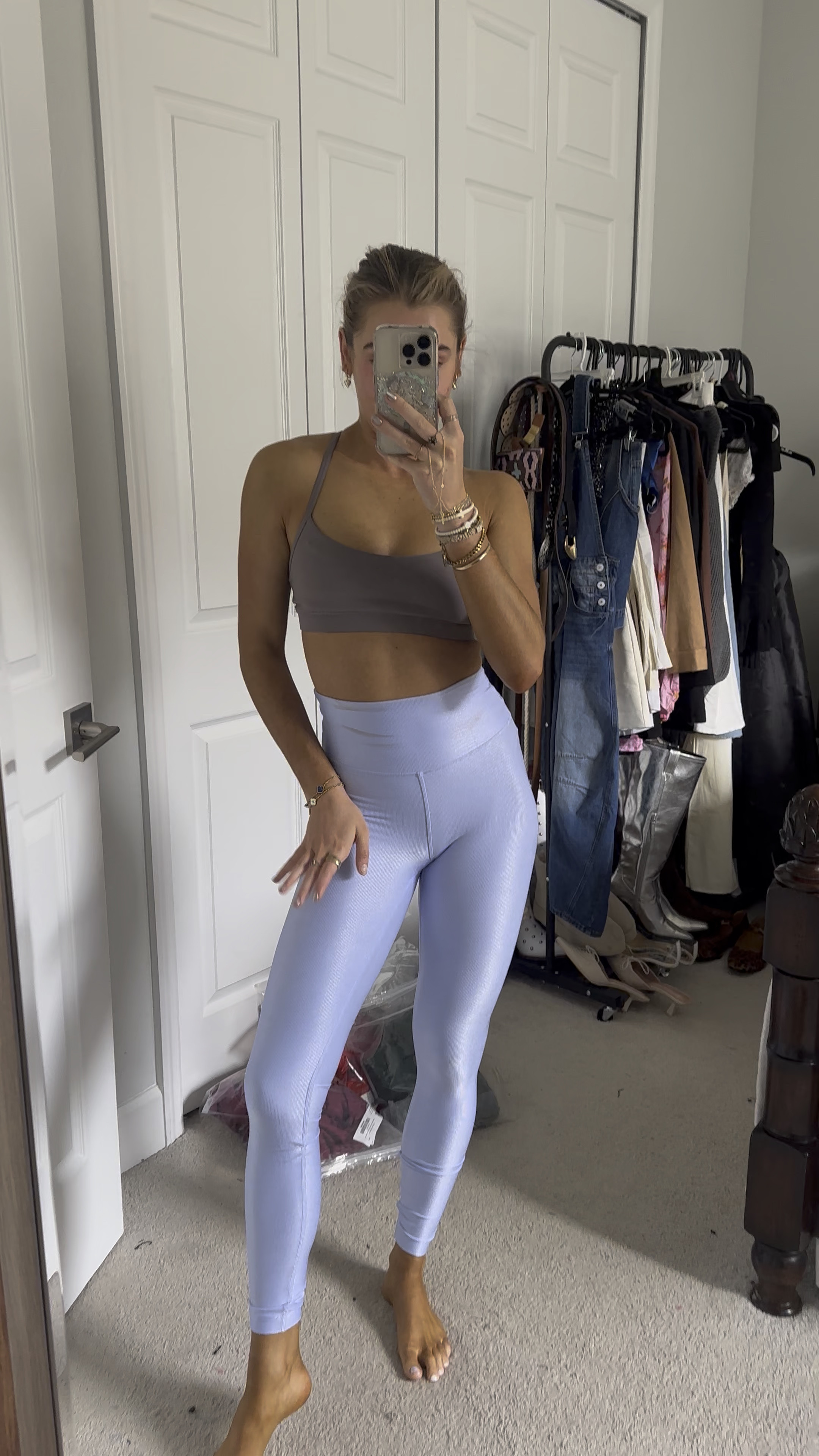 Alo yoga dupe leggings. Target Women's High-Rise Shine Ribbed Leggings - All In Motion. Wearing size XS. Shine ribbed leggings. This material is a look for less! I love the way that these fit full length with a high-rise.

#LTKWatchNow #LTKFitness #LTKActive