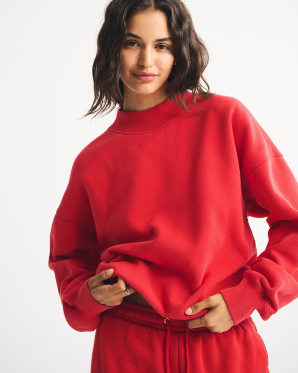 Women's Sunday Mockneck Crew | Women's New Arrivals | Abercrombie.com | Abercrombie & Fitch (US)