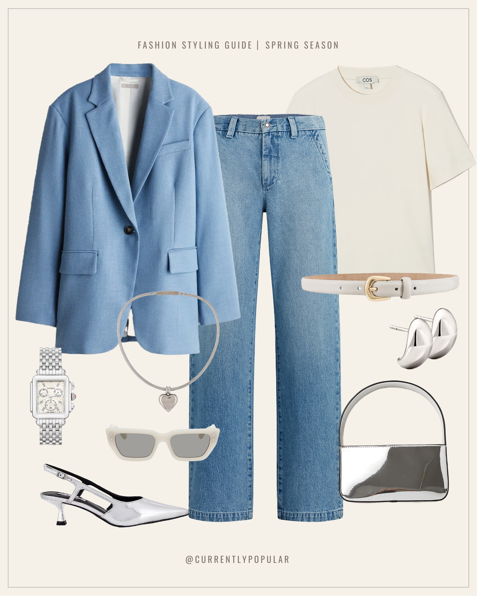I styled the H&M linen blazer with a pair of metallic sling backs and a purse for an unexpected look 🤍🩶

#LTKSeasonal #LTKSpringSale #LTKstyletip