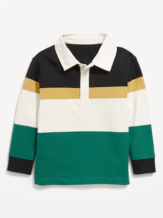 Oversized Long-Sleeve Rugby Shirt for Toddler Boys | Old Navy (CA)