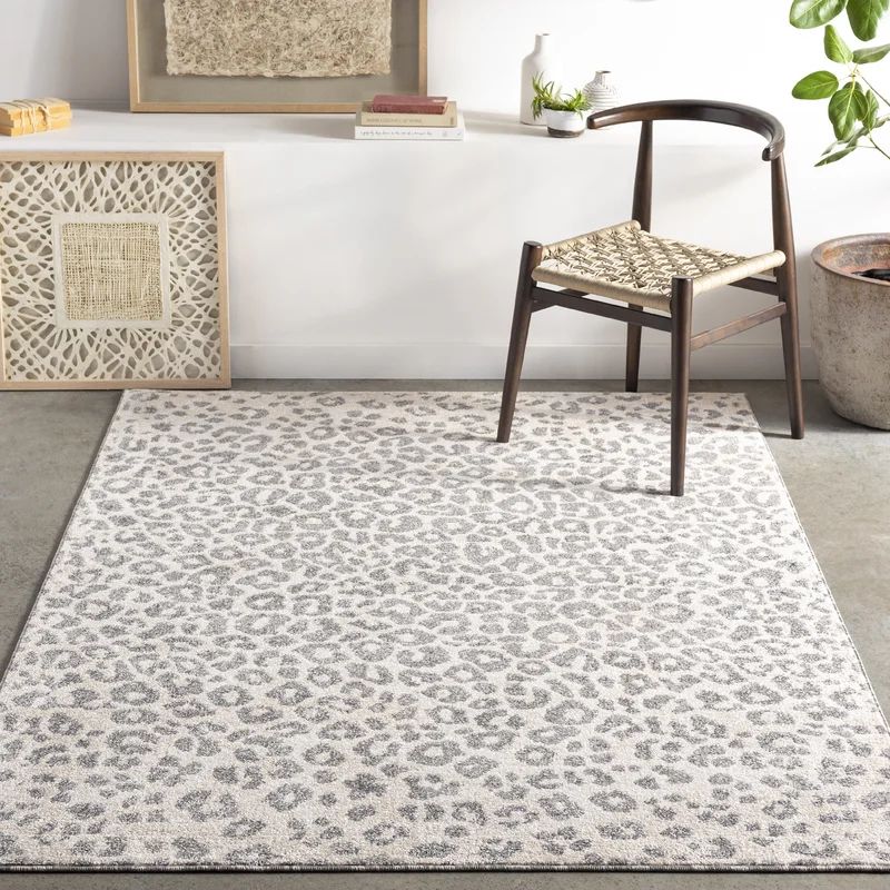 Ramsgate Animal Print Charcoal/Gray Area Rug | Wayfair Professional