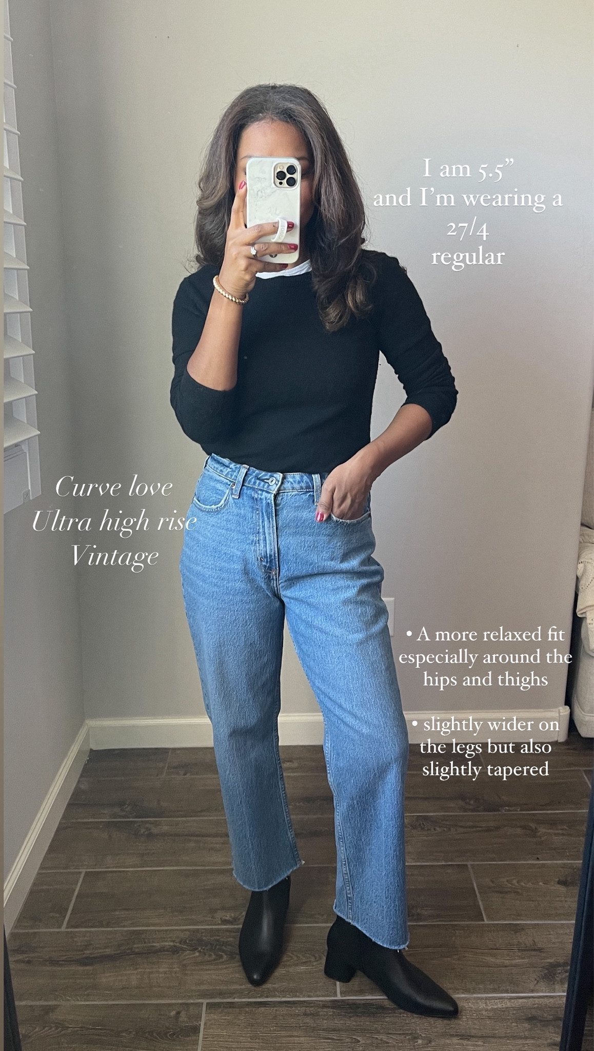 Abercrombie denim is 20% off this weekend! Wearing a size 27/4 regular in these. I am 5.5” 

#LTKFallSale #LTKSaleAlert #LTKFindsUnder100