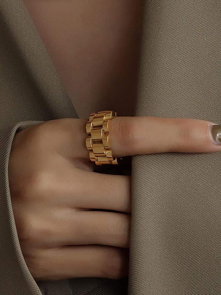 Chain Design Cuff Ring | SHEIN