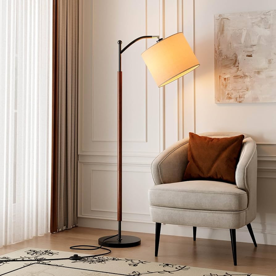 Arc Floor Lamp, Corner Mid Century Modern Floor Lamp, Standing Lamp with Adjustable Hanging Lamps... | Amazon (US)