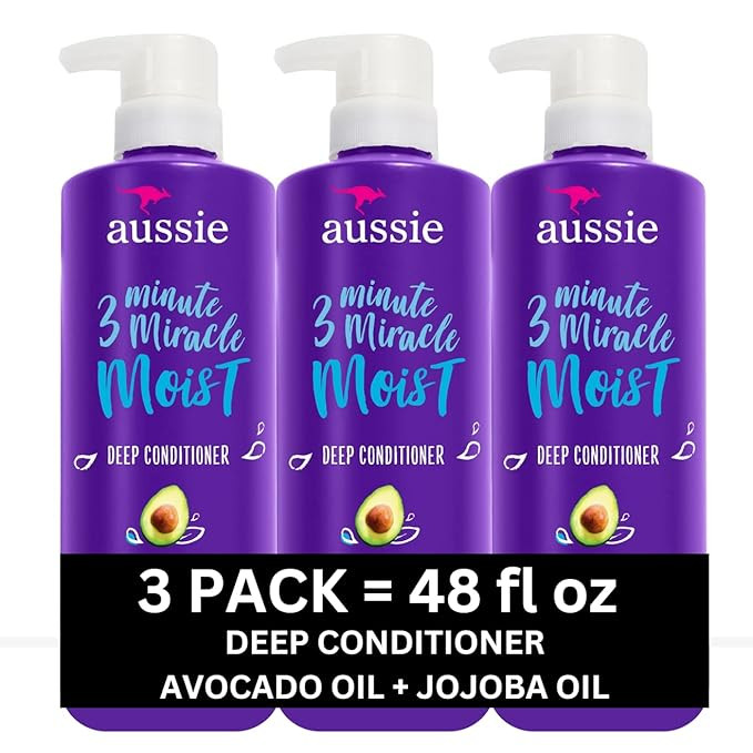 Aussie Deep Conditioner For Dry Hair with Avocado, Paraben Free, 3 Minute Miracle Moist, 16 Fl Oz... | Amazon (US)