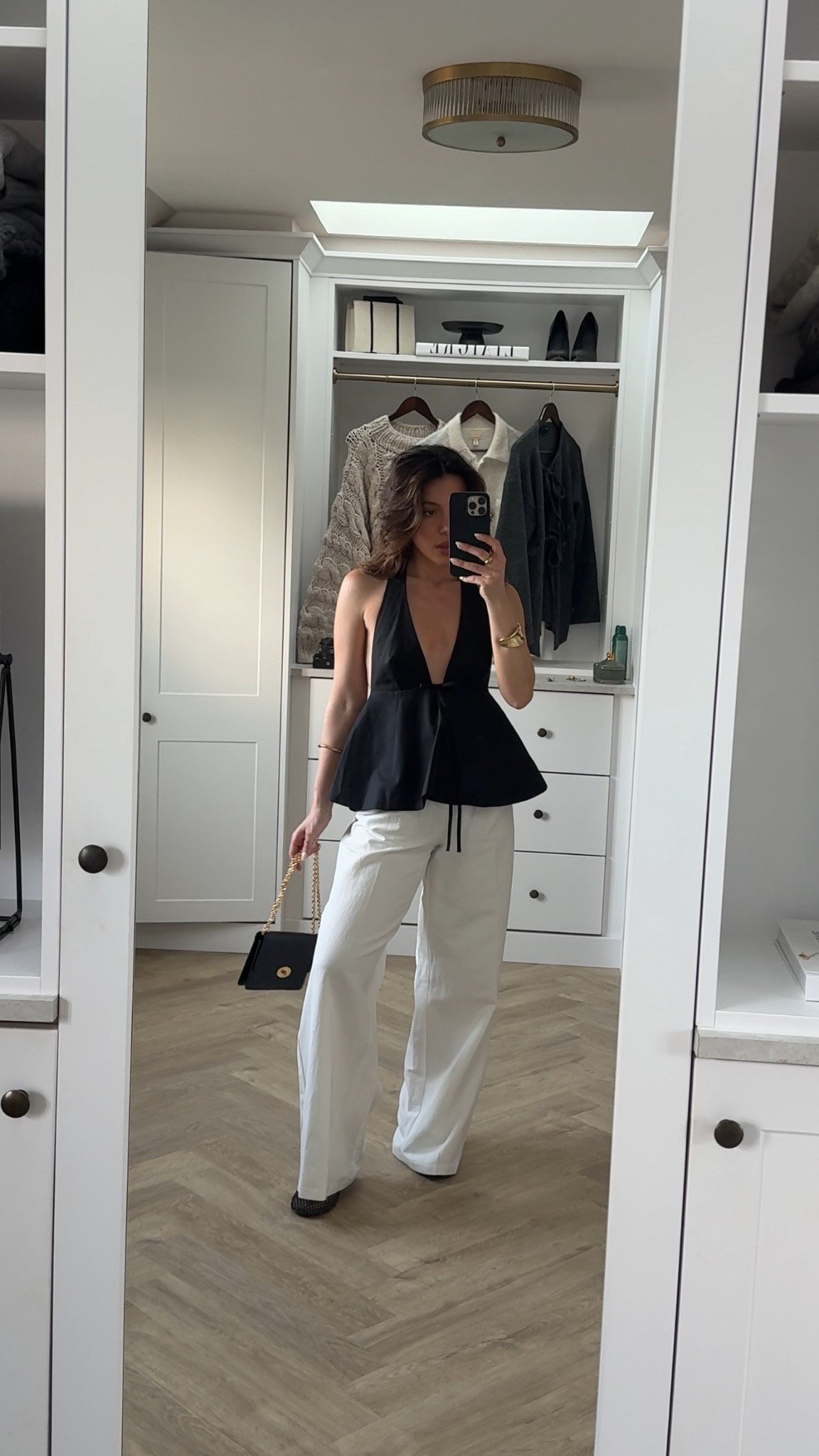 black and white for summer! Nothing is better than a backless outfit 😎 
for reference I am 5’2 and a little bit and normally wear a size 6 or XS 
Top - XS 
Trousers - XS

#LTKpetite #LTKstyletip #LTKsummer