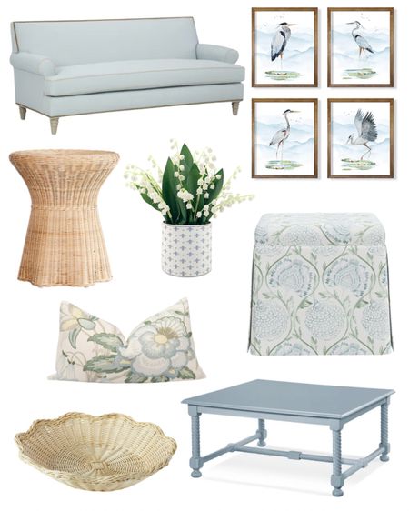 Soothing color palette for the home 🩵🤍

Coastal decor blue and white grandmillennial sofa coffee table skirted ottoman watercolor art woven rattan table scalloped basket

#LTKsalealert #LTKhome