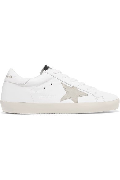 Golden Goose Deluxe Brand - Superstar Leather And Suede Sneakers - White | NET-A-PORTER (US)