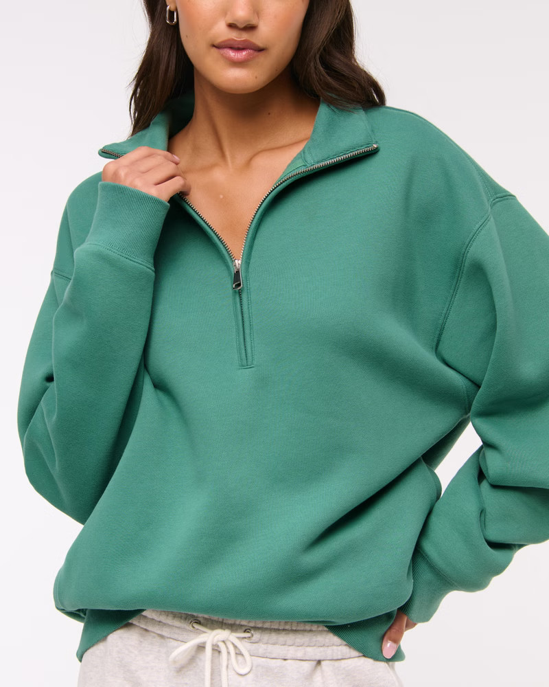 Women's Vintage Sunday Half-Zip | Women's Tops | Abercrombie.com | Abercrombie & Fitch (US)