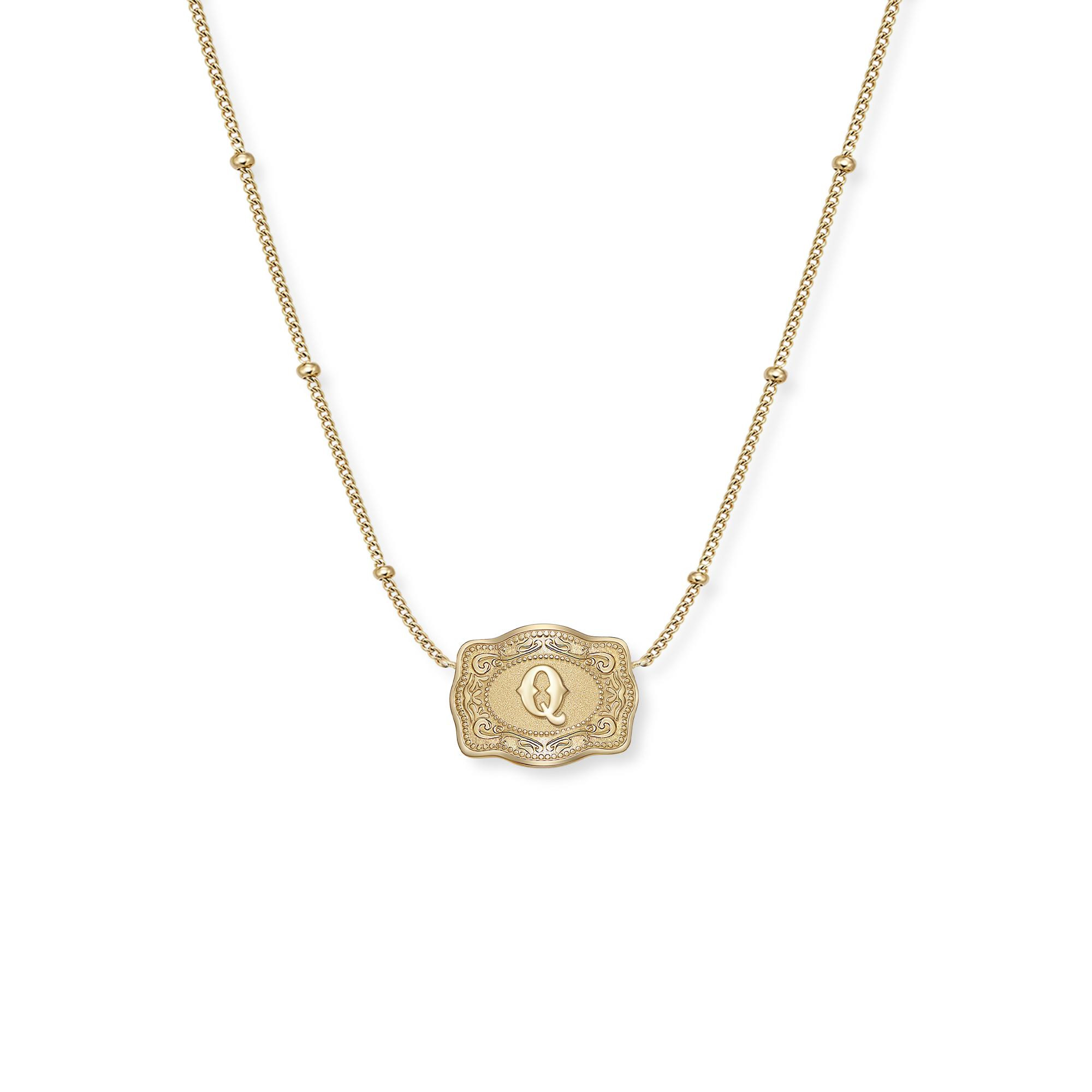 APIPEE *NEW* Ultra Mini Belt Buckle Necklace (Initial) - Gold | Walmart (US)
