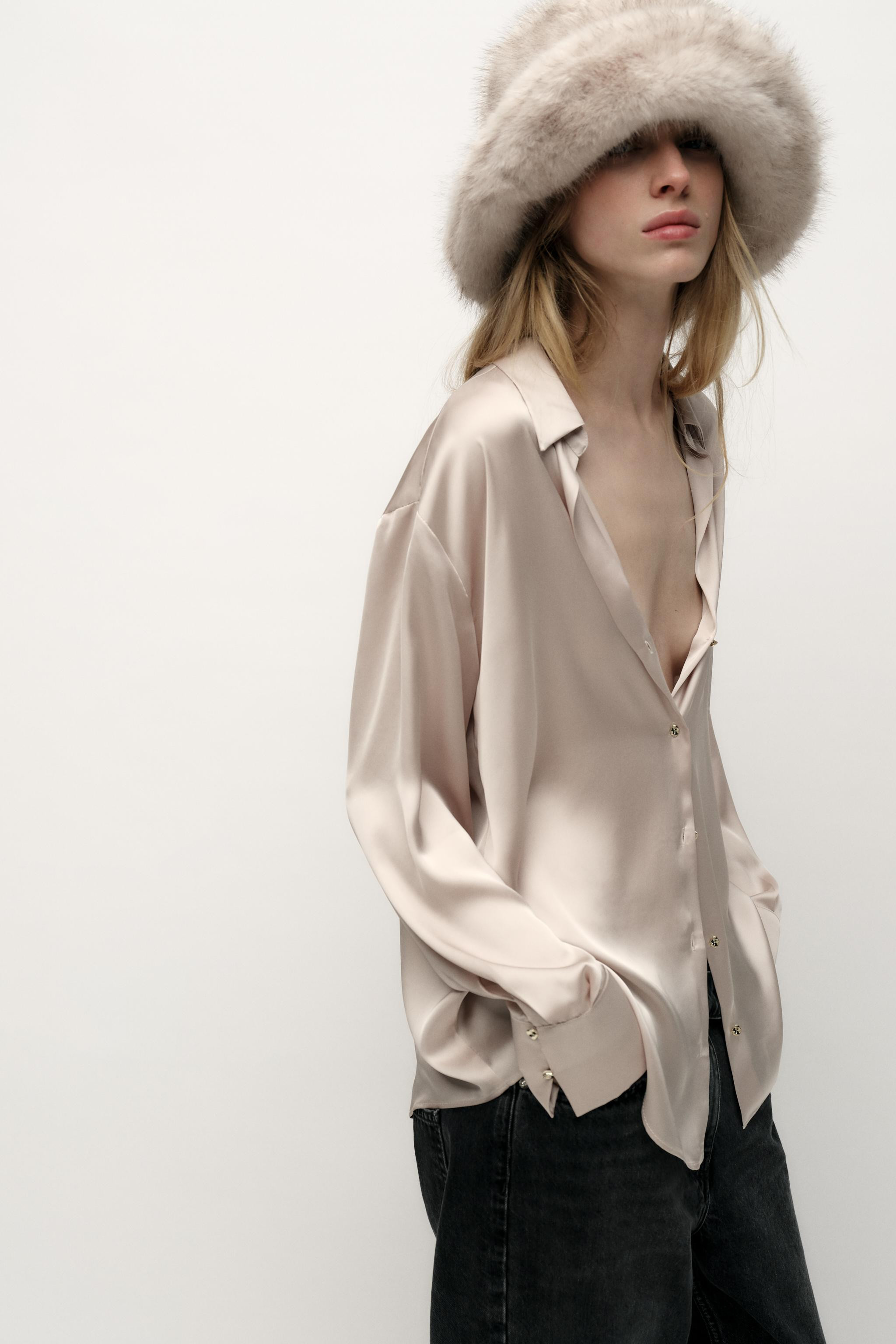 SATIN EFFECT SHIRT | Zara US