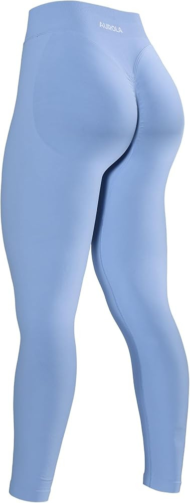 AUROLA Influence Workout Leggings for Women, Seamless Compression Tummy Control Leggings Mid Rise... | Amazon (US)