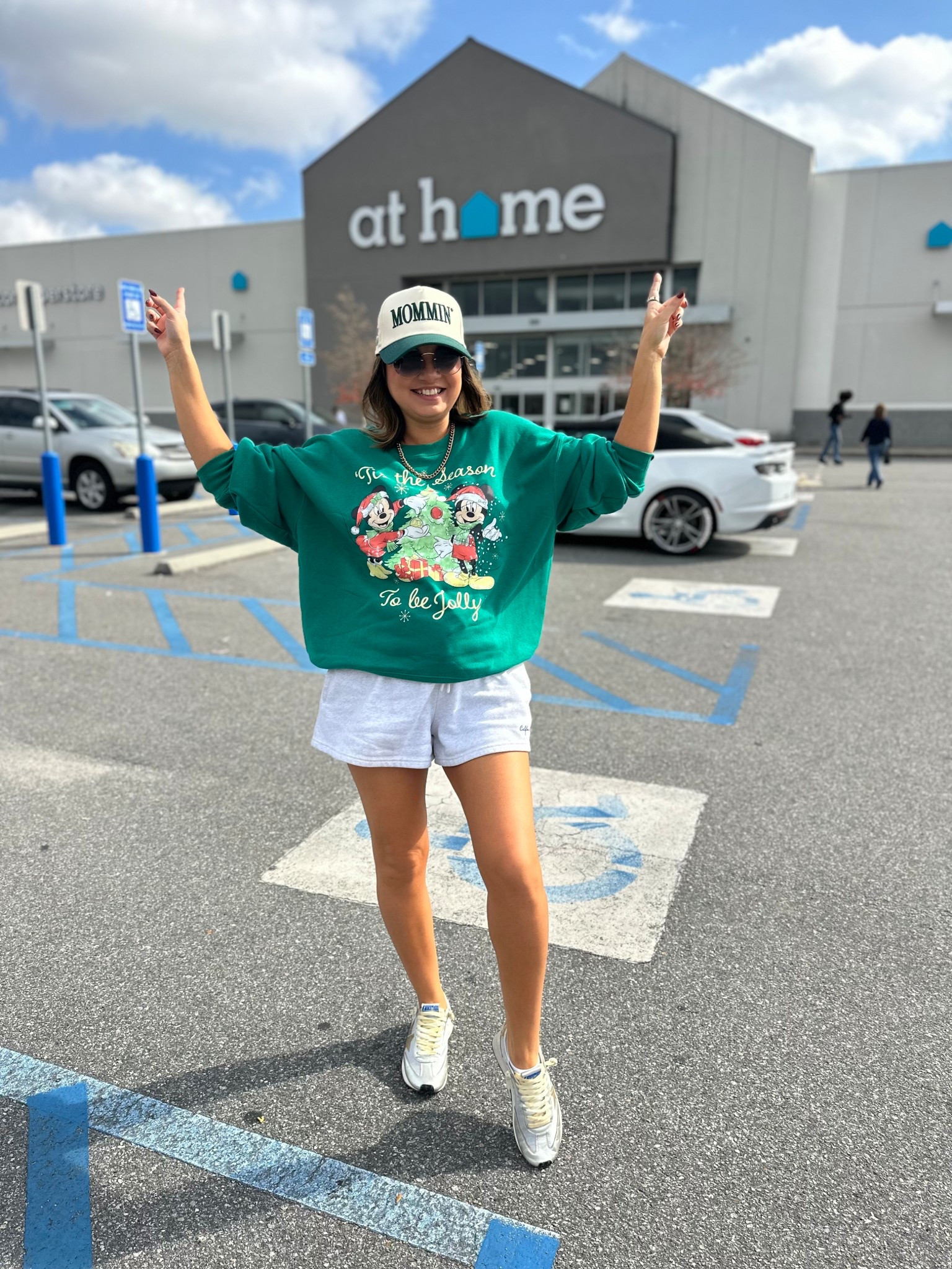 I sized up to a large for an oversized fit in the Christmas sweatshirt! 

#LTKmomlife #LTKCyberWeek #LTKHoliday