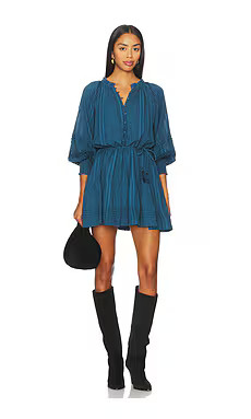 Cleobella Meadow Mini Dress in Majorca Blue from Revolve.com | Revolve Clothing (Global)