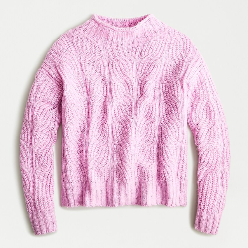 Pointelle cable sweater | J. Crew US