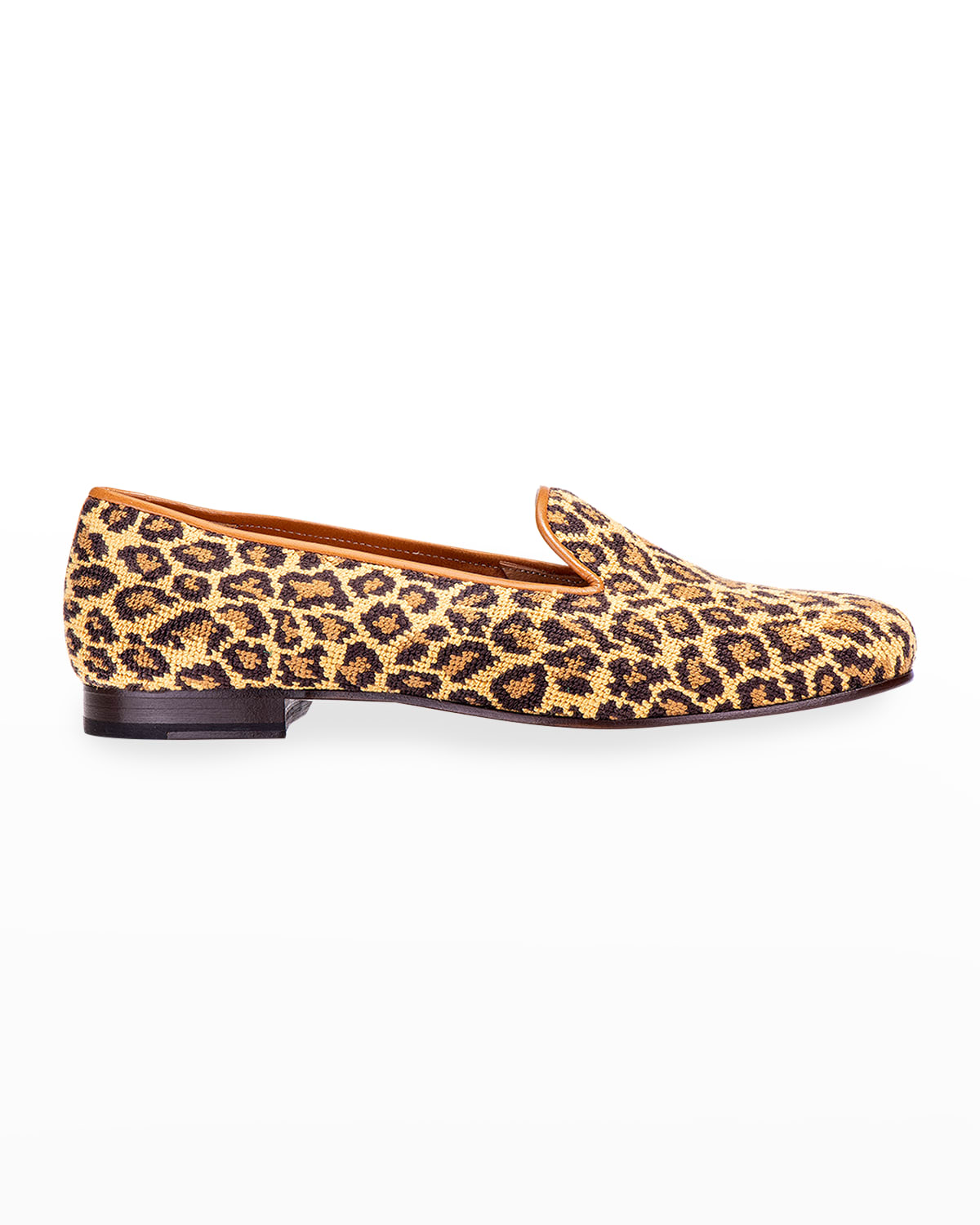 Jane True Needlepoint Cheetah Slippers | Neiman Marcus