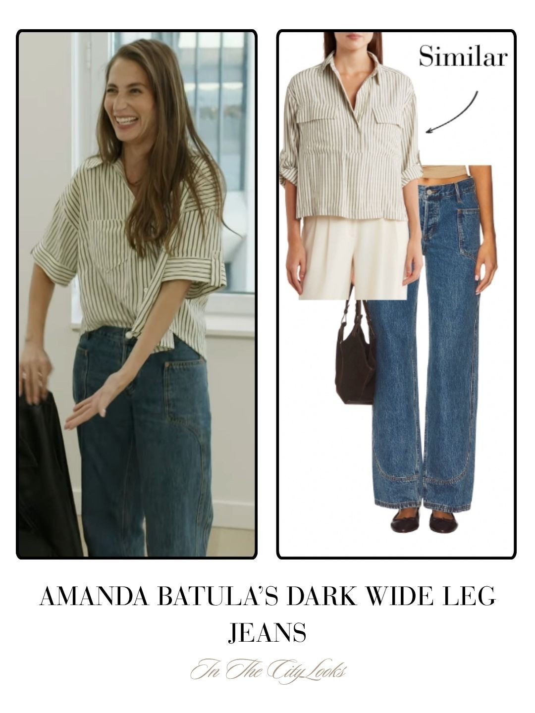 Amanda Batula’s Dark Wide Leg Jeans