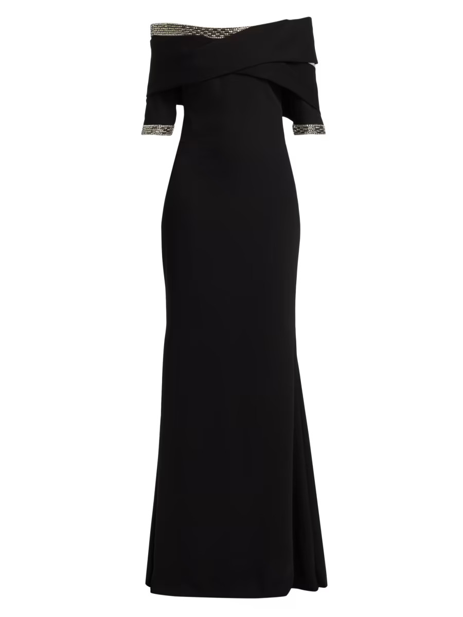 Off-The-Shoulder Beaded Mermaid Gown | Saks Fifth Avenue