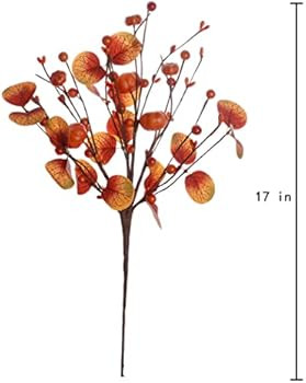 VioletEverGarden 6PCS Fall Stems,Artificial Fall Picks Berry Stems Autumn Eucalyptus Leaves Spray... | Amazon (US)