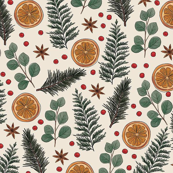 Lady Jayne Orange Clove Wrapping Paper | The Container Store