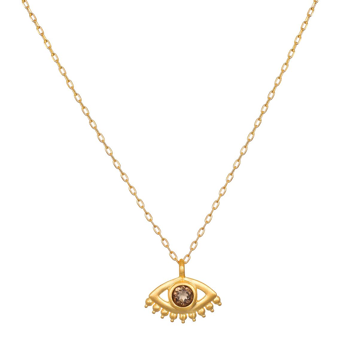 Personal Power Evil Eye Smokey Quartz Necklace | Satya Jewelry