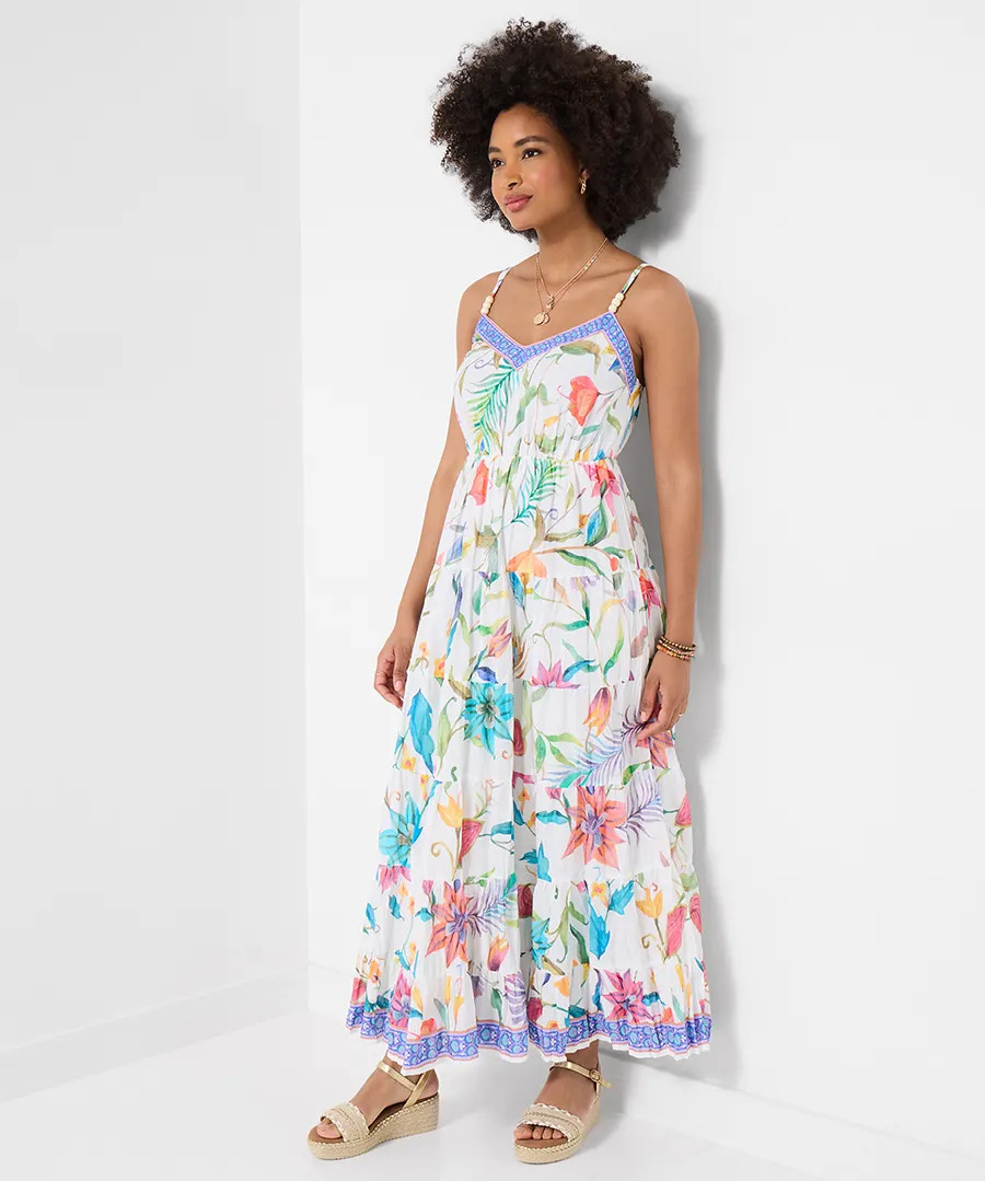 Beautiful Border Maxi Dress | Joe Browns