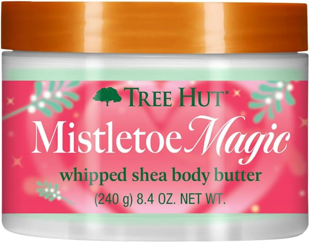 Tree Hut Mistletoe Magic Whipped Shea Body Butter, Long-Lasting Hydration for Soft, Smooth Skin, ... | Amazon (US)