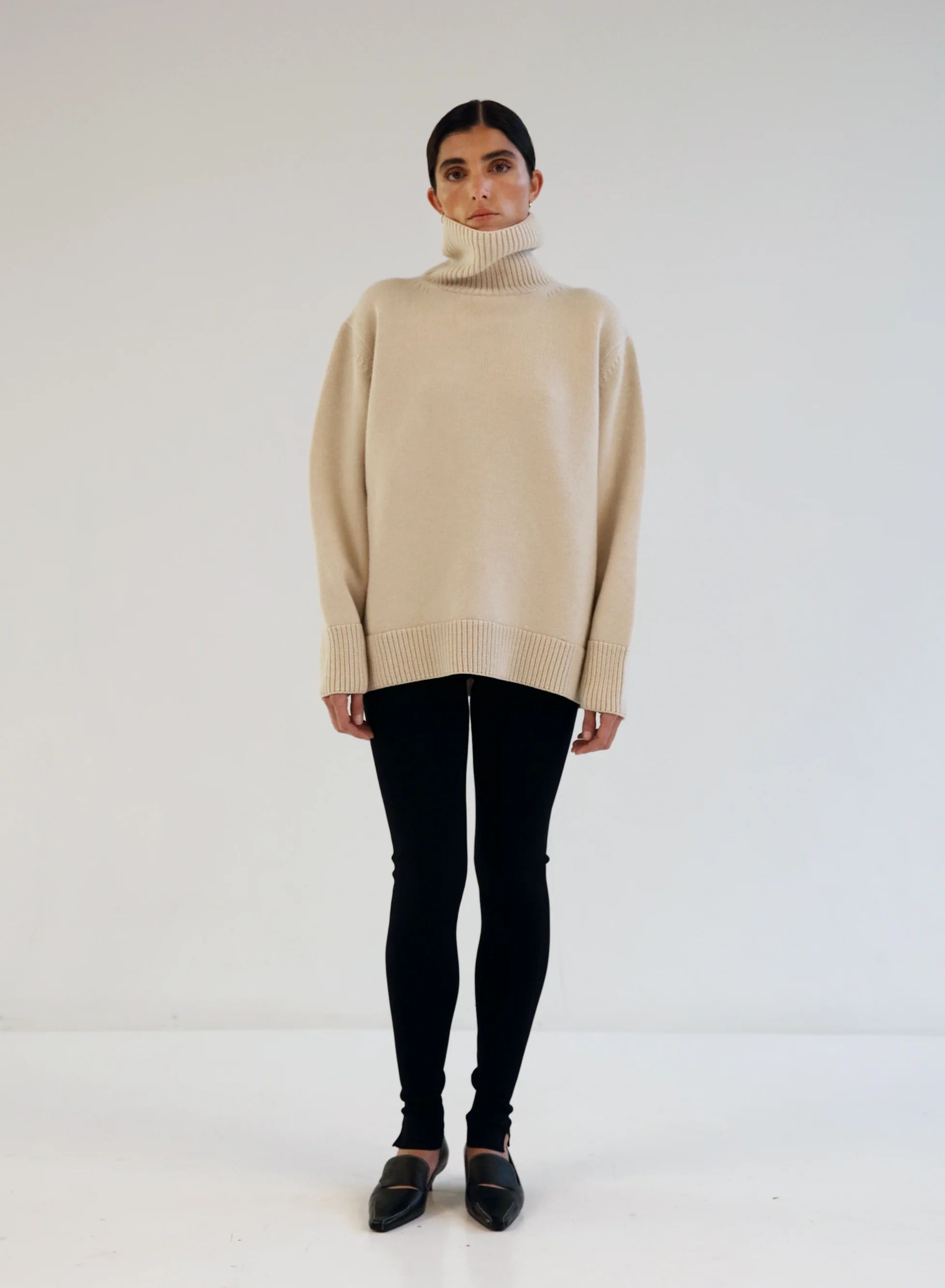 Aia Turtleneck Sweater, buttercream | Almada Label
