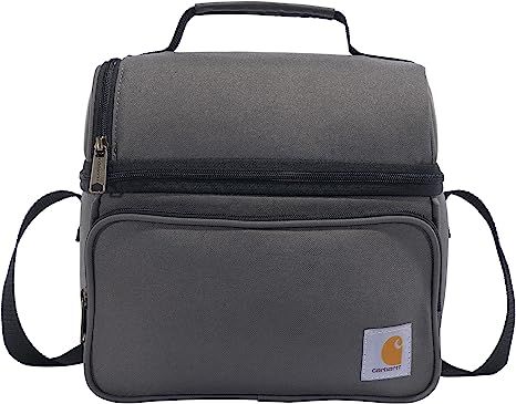 Carhartt Deluxe Dual Compartment Insulated Lunch Cooler Bag, Grey | Amazon (US)