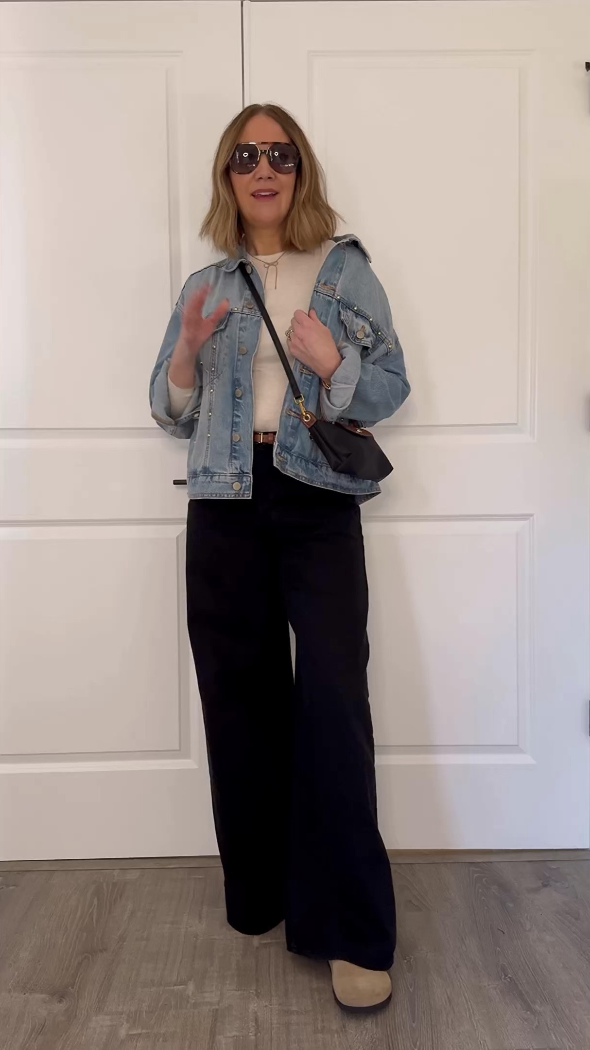 LAST CHANCE!! 25% off Target fashion and shoes🫶🏼  This Target outfit feels designer and the studded details on this denim jacket is so fun✨And I’ve been so impressed with every pair of Target jeans I’ve tried this fall! 
And can we take a minute for this ADORABLE le pliage mini look for less from Amazon👏🏼👏🏼#fallstyle #casualchic #casualstyle #targetstyle #styletips #outfitideas 



#LTKVideo #LTKSaleAlert #LTKStyleTip