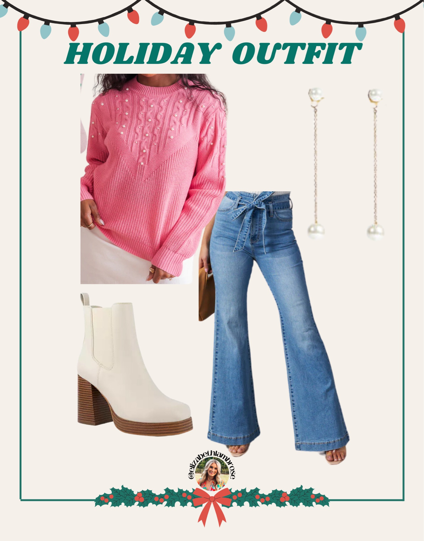 pink christmas holiday outfit!
i will definitely be wearing something like this to my boyfriends family Christmas!!
comfy and cute!

#pinkchristmas #christmas #holidayoutfit #pearls 

#LTKstyletip #LTKSeasonal #LTKHoliday