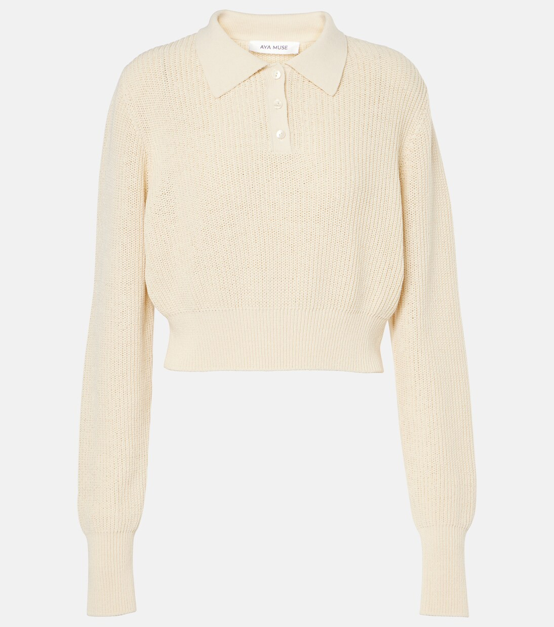 Ribbed-knit cotton-blend top | Mytheresa (UK)