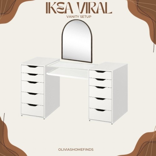 This IKEA vanity is going viral for a reason! ✨ Sleek, stylish, and perfect for organizing all my beauty essentials. Obsessed with this dreamy setup! 💖💄 #IKEAVanity #VanityGoals #ViralFinds #BeautySpace #DreamSetup #ChicVanity #MakeupOrganization #AestheticVanity #GlamCorner #HomeAesthetic

#LTKHome
