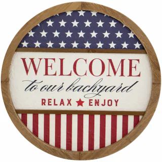 Northlight Welcome to Our Backyard Americana Framed Wall Sign - 11.75 | Kroger