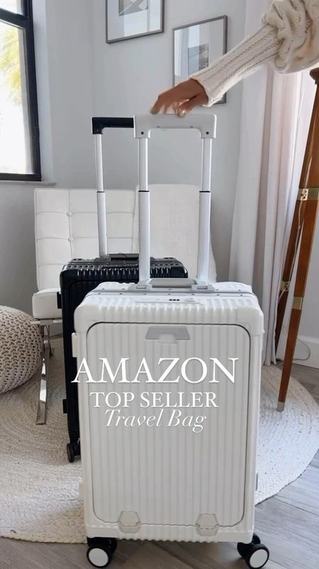 Amazon top seller travel bag 
Yes I love this bag so much that I also got it in a white color 
It’s perfect because it has an opening on the front , cup holder , phone holder and a bag holder 
It’s very smooth and it reminds me of my rimowa bags 



#LTKtravel #LTKVideo #LTKU