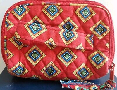 Vintage Vera Bradley Retired Villa Red Makeup Jewelry Toiletry Bag  Made in USA | eBay US