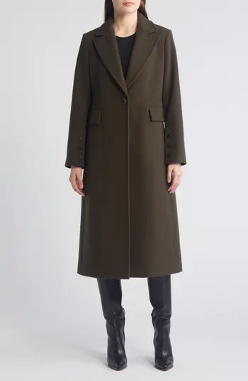 Sam Edelman Single Breasted Wool Blend Reefer Coat | Nordstrom | Nordstrom