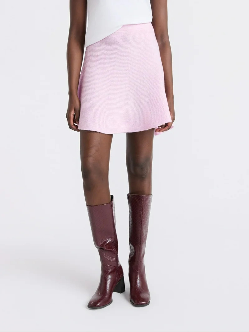 Free Assembly Women's and Women’s Plus Ribbed Mini Sweater Skirt, Sizes XS-4X | Walmart (US)