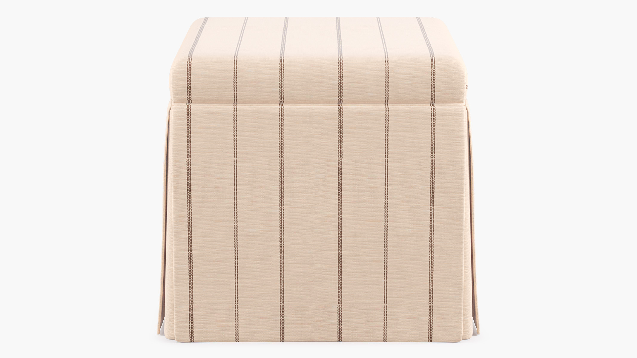 Skirted Storage Ottoman | The Inside