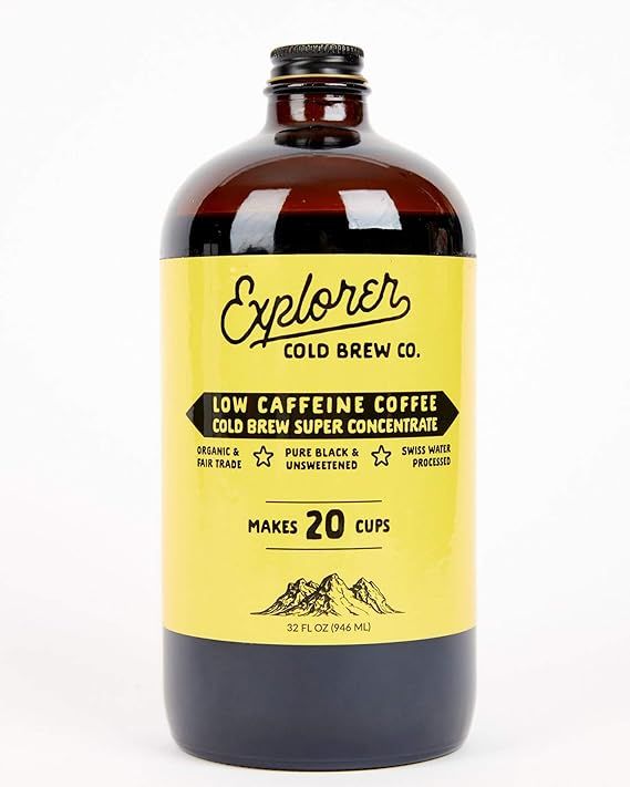 Explorer Cold Brew | Low Caffeine | 1:4 Super Concentrate | Makes 20-30 Coffees | 32oz | Amazon (US)