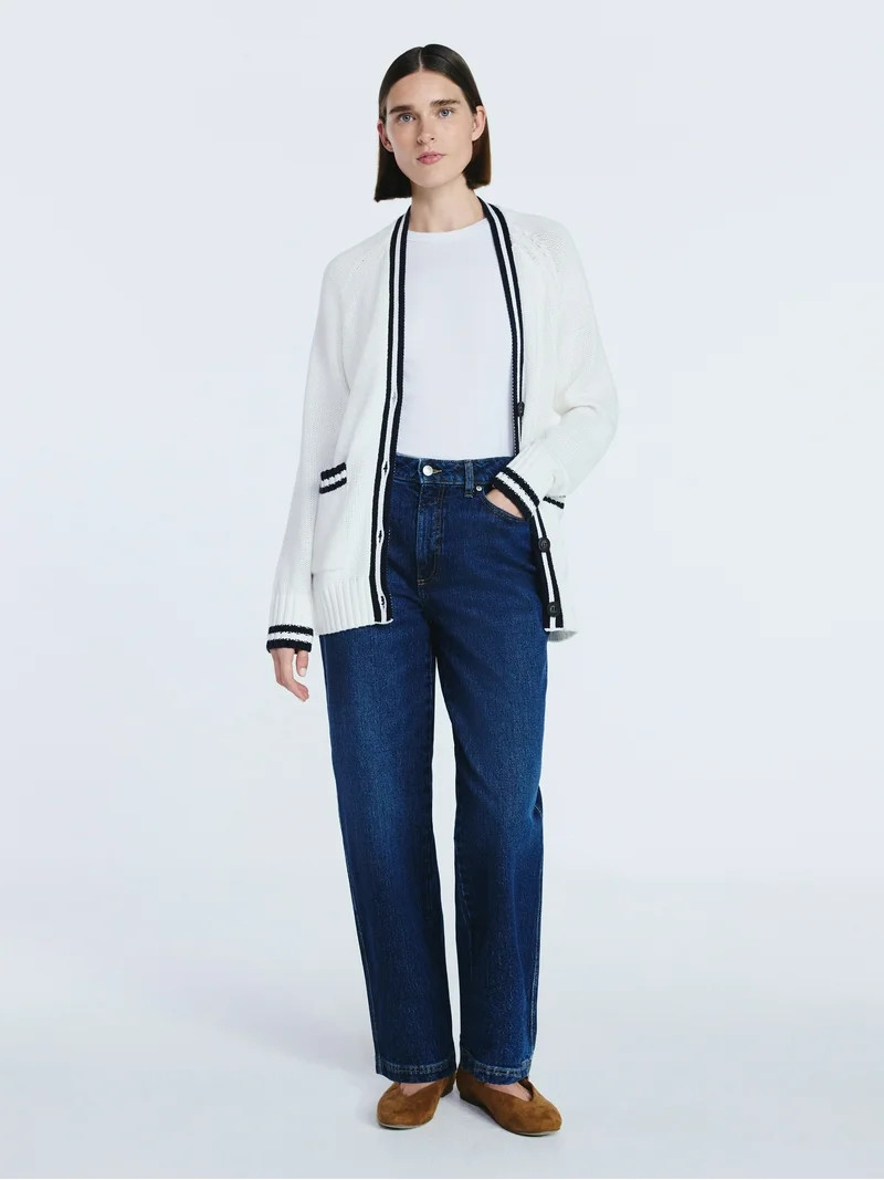 Free Assembly Women's and Women's Plus Cotton Grandpa Cardigan Sweater, Sizes XS-4X | Walmart (US)