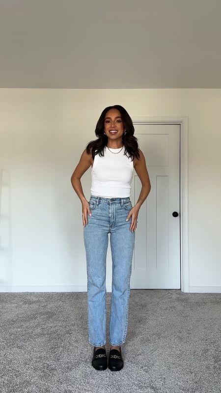 Code AFNENA on Abercrombie! All denim is 25% OFF plus 15% OFF with my code and FREE shipping and returns. Wearing a small in the white tank and 26 xlong in light wash ankle straight jeans - I’m 5’8”










Denim try on
Denim under $100
Denim haul 
Abercrombie 
Abercrombie denim 
Abercrombie sale

#LTKstyletip #LTKsalealert #LTKunder100