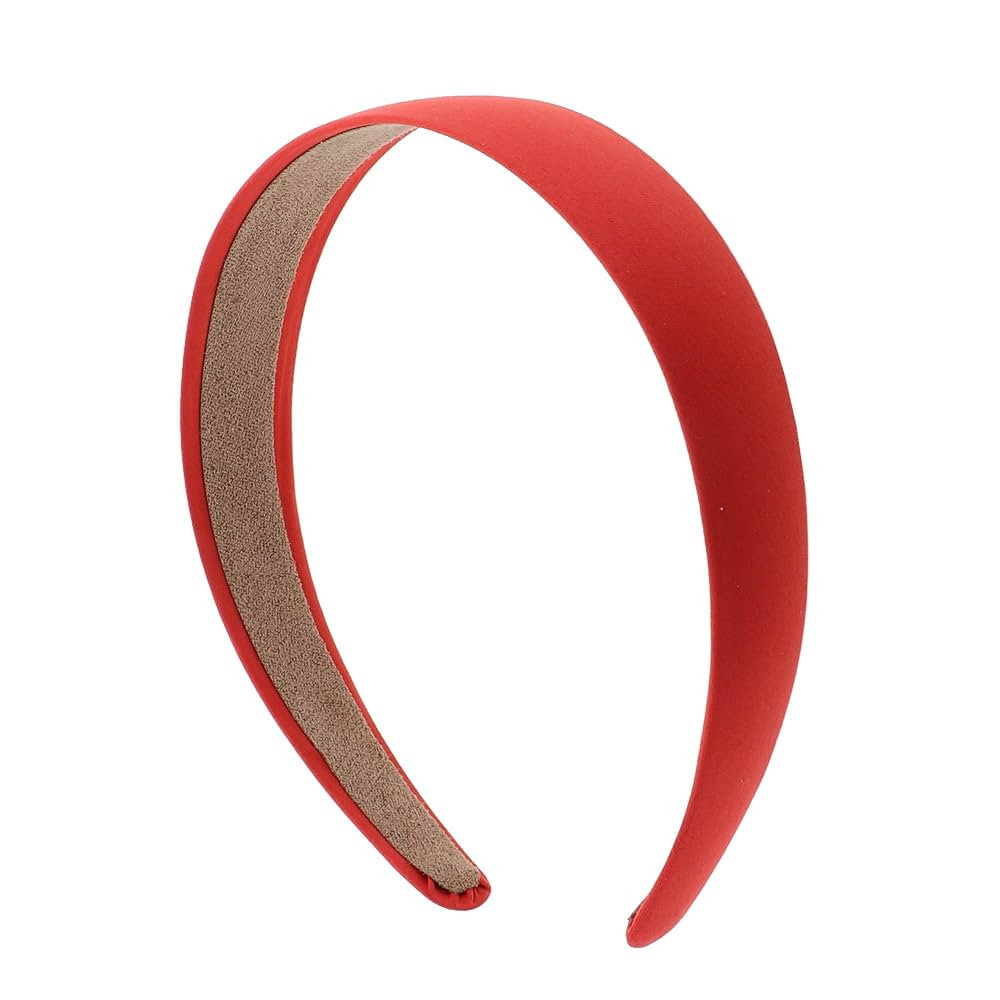 Motique Accessories Dark Orange 1 Inch Satin Hard Headband for Women and Girls | Amazon (US)